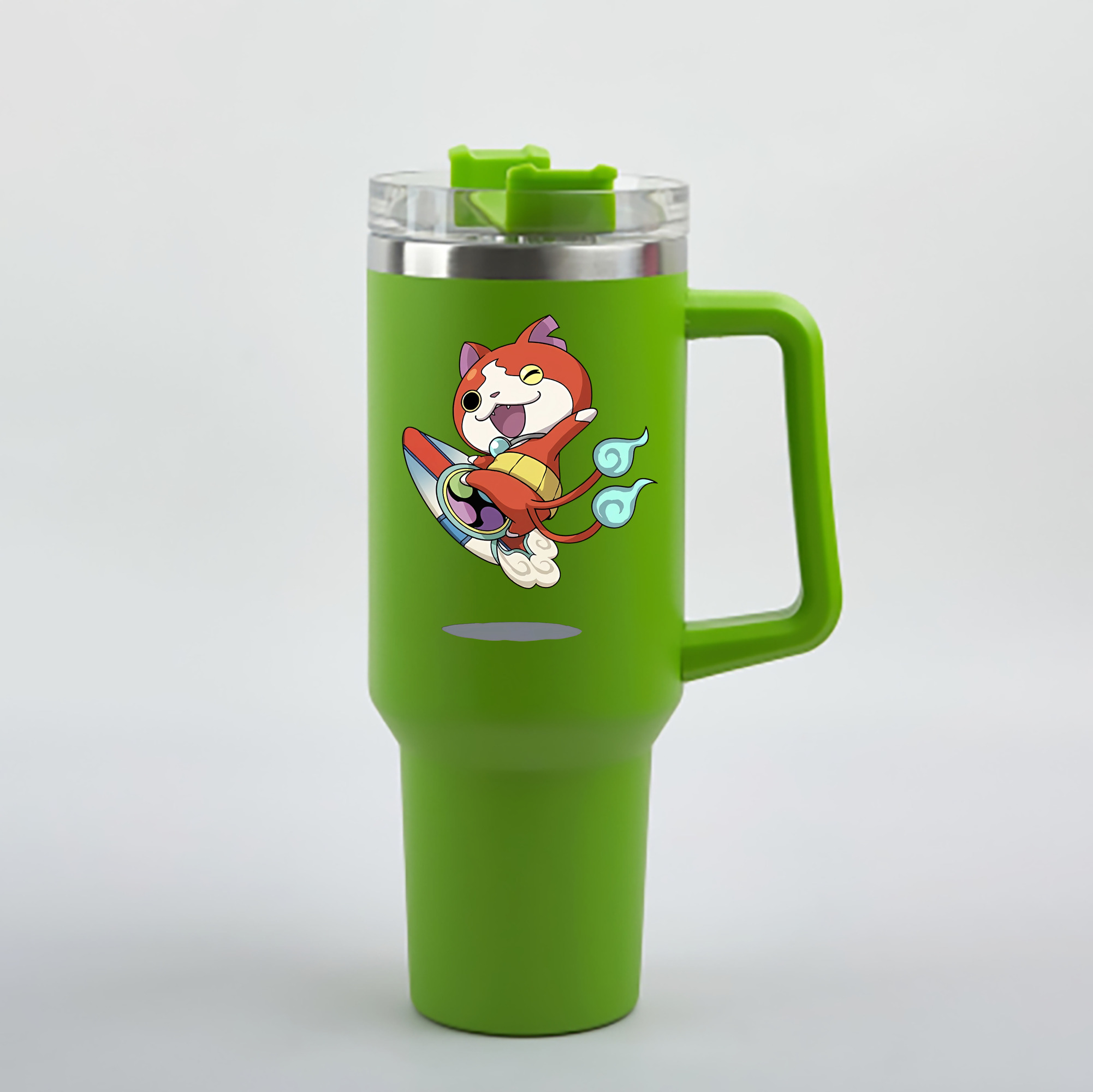 （画像用） 妖怪ウォッチ Yo-kai Watch 1200mL車用タンブラー - クリスタルステッカー（プラスチックストロー付き）